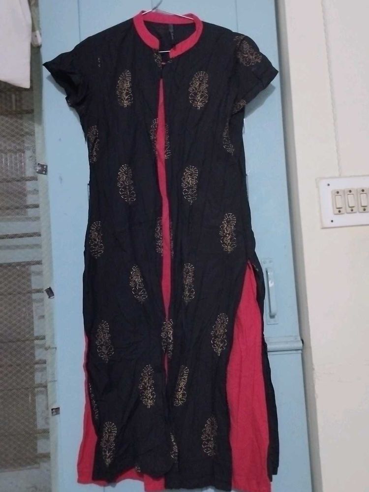 Black And Red Kurta