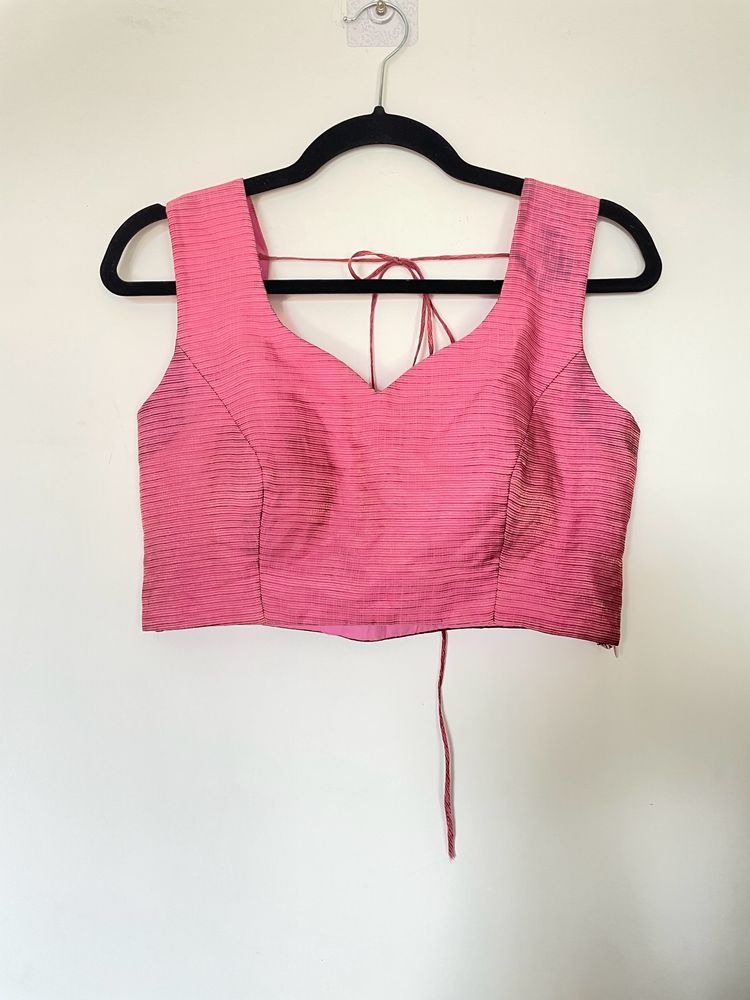 Designer Padded Blouse Pink