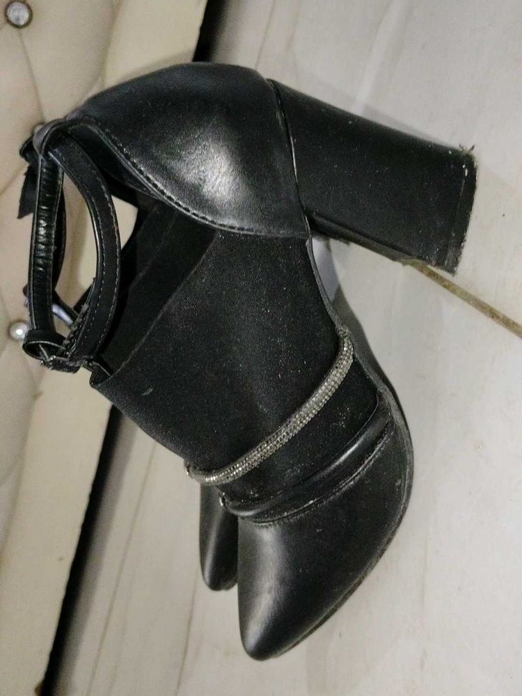 Black Ankle Strap Heels