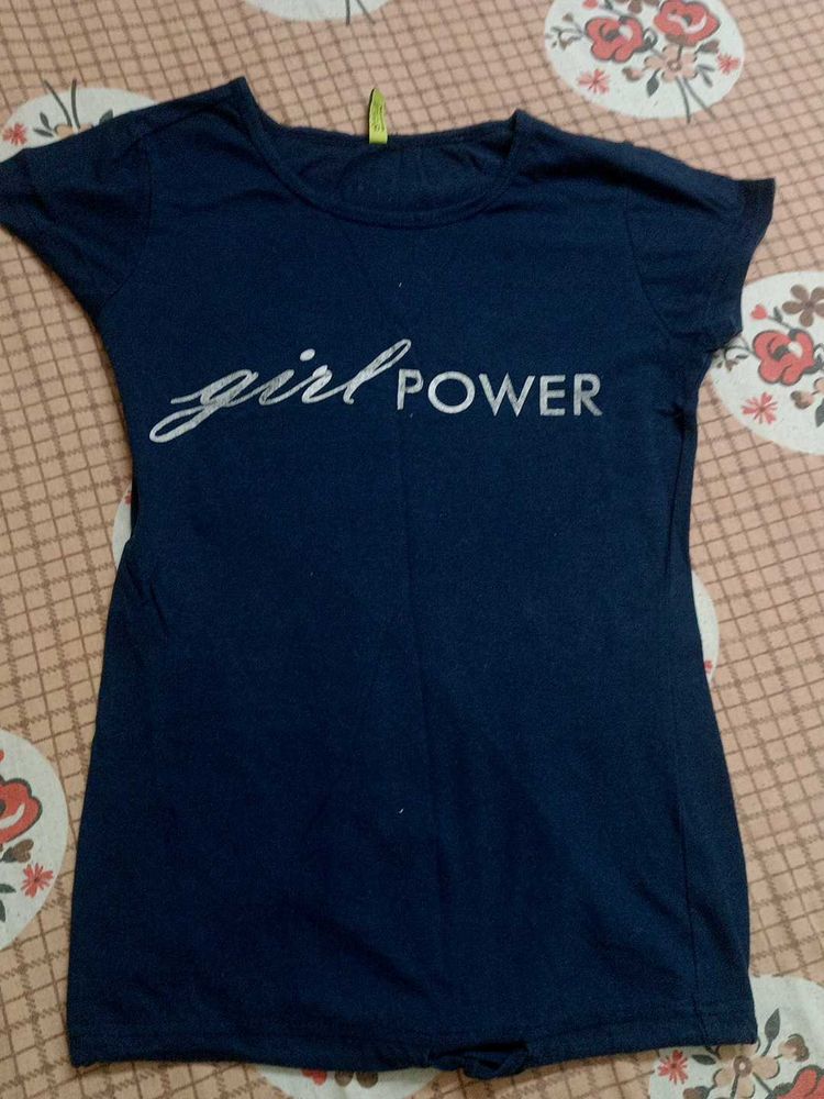 Girl Power Tee - Navy