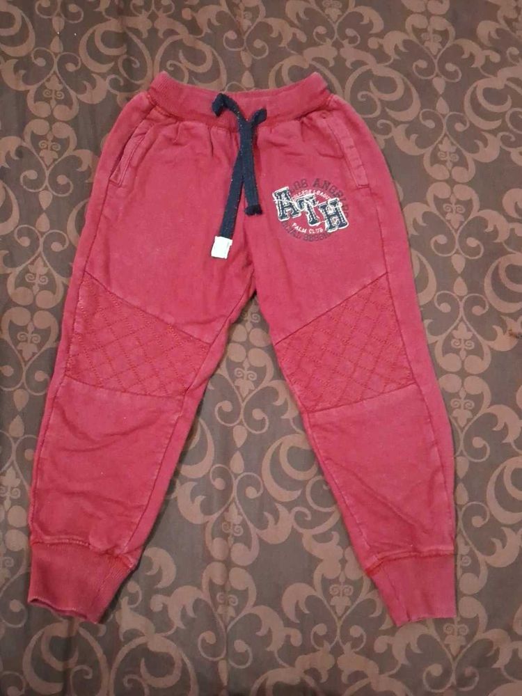 Boys Red Joggers
