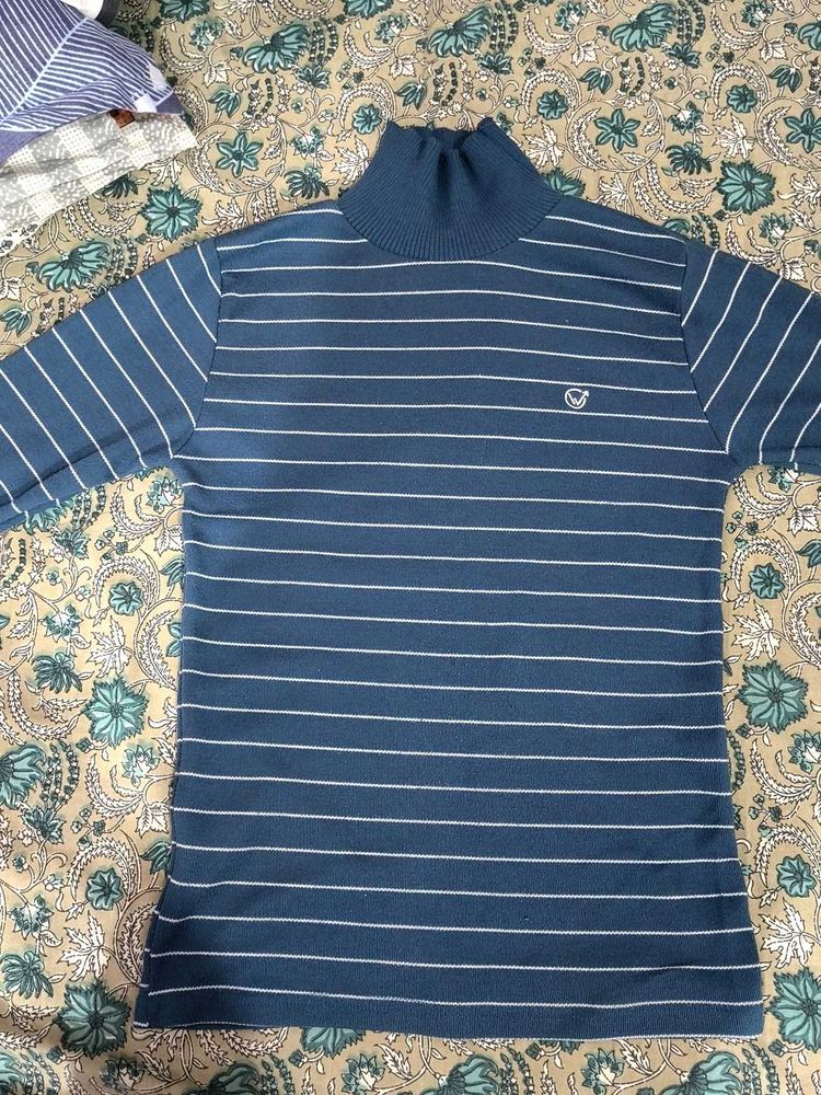 Striped Turtleneck T-Shirt