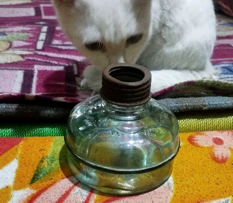 Vintage Glass Oil Lamp Font