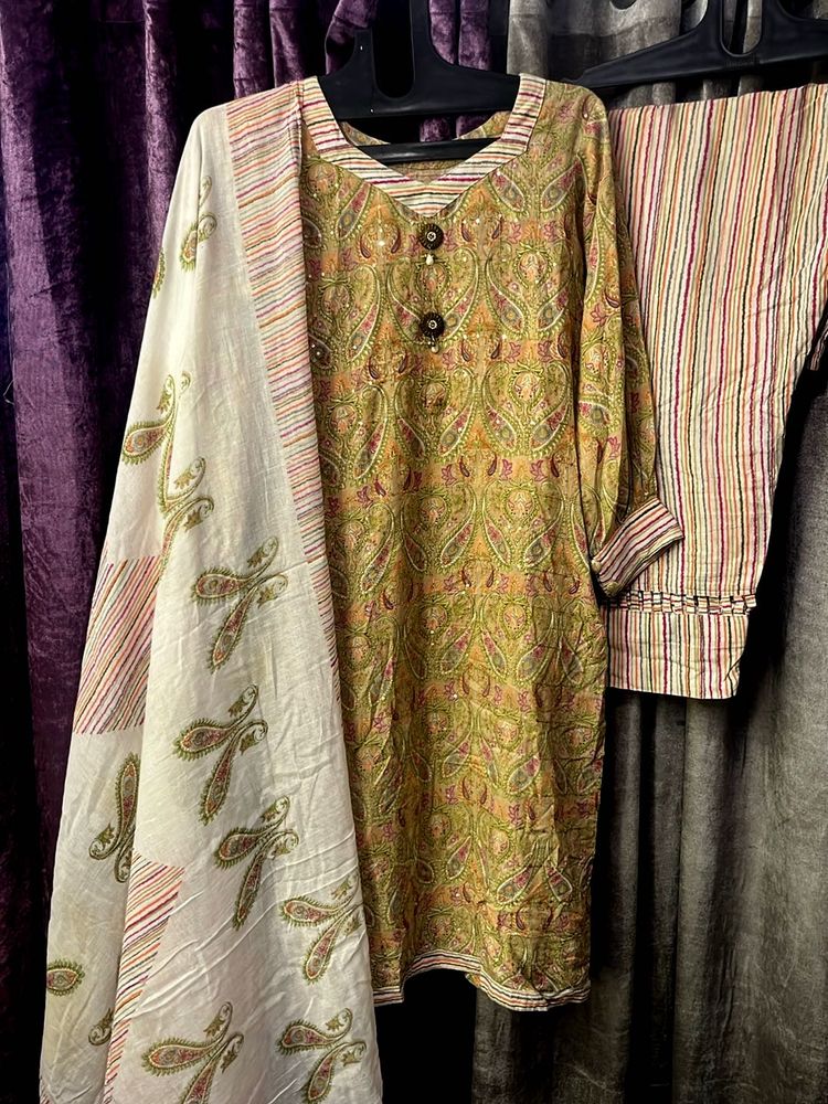 Cotton 3 Pc.Suit