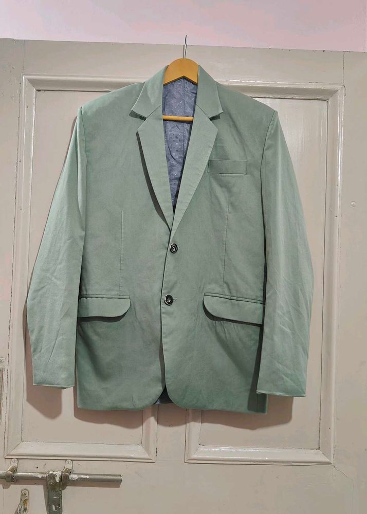 Celery Green Suit Pant With Waistcoat