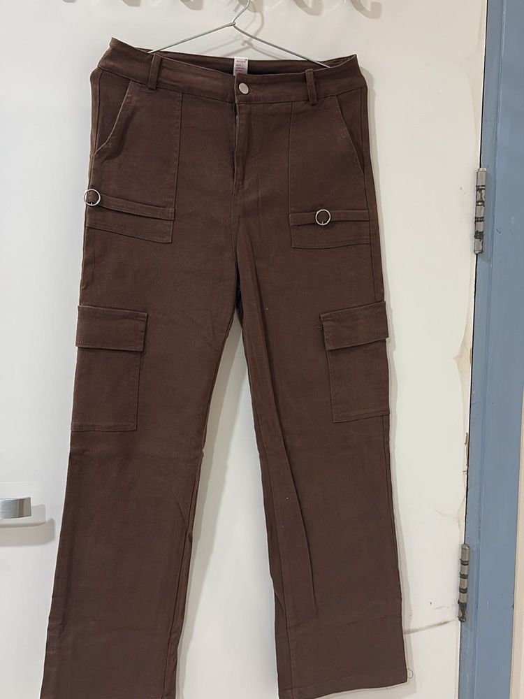 Brown Cargo Style Pants