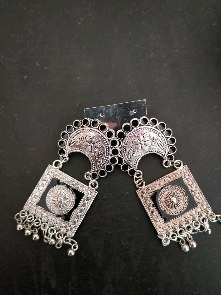 Black Metal Earrings