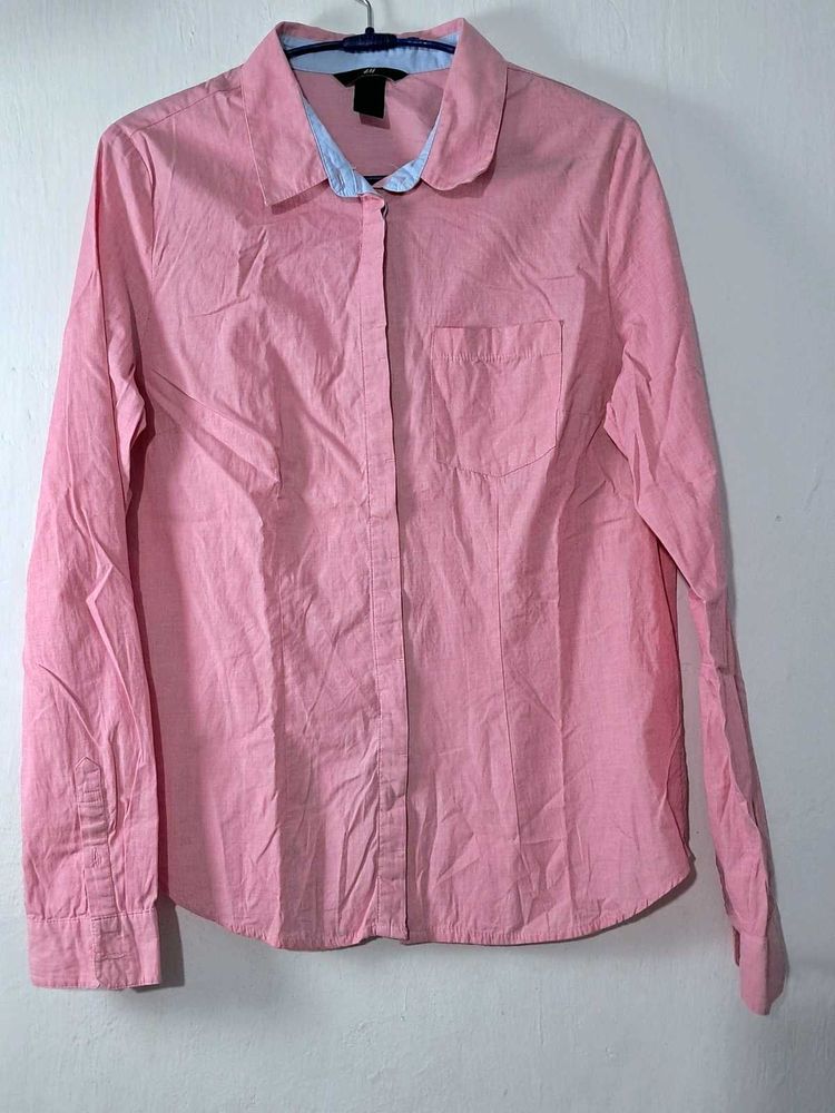 H&amp;m Rose Pink Button up Shirt