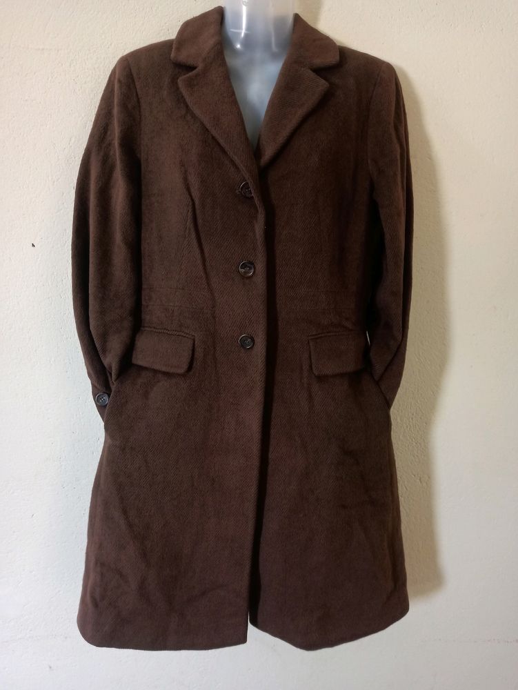Prendang Brown Overcoat For Women