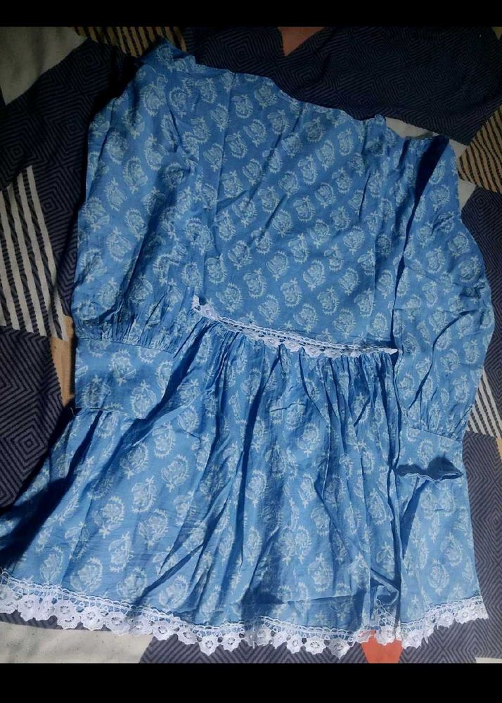 Blue Printed Dress 💙