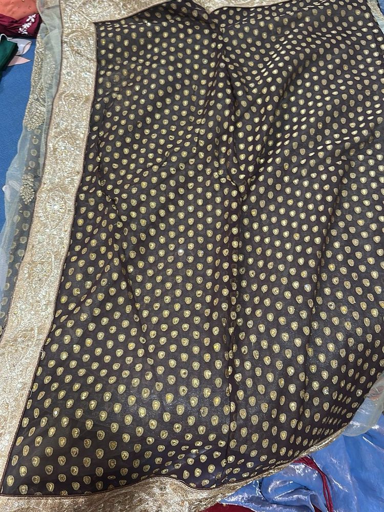 Elegant saree  brown color