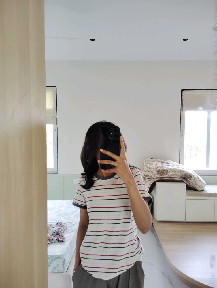 Classic Striped Cotton T-Shirt – Relaxed Fit