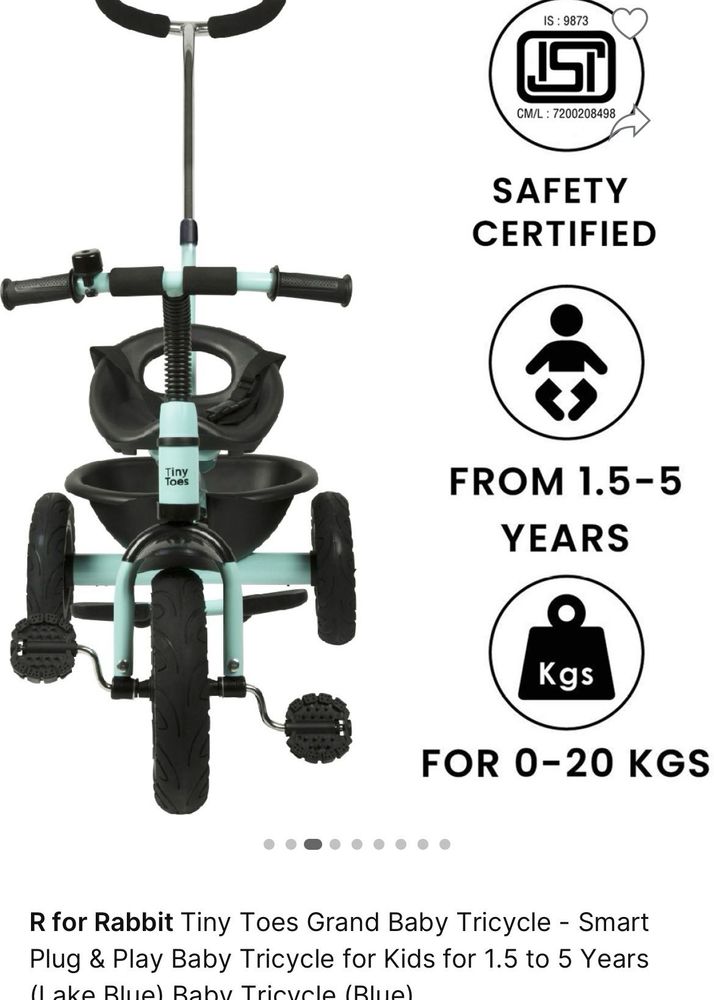 Kids Tricycle With Parent Handle