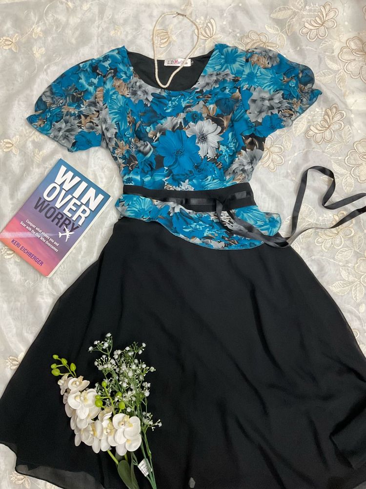 Blue Floral Dress