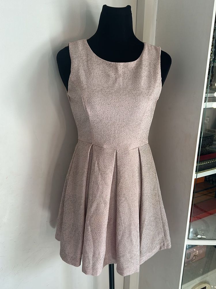 Forever 21 blush metallic Skater Dress