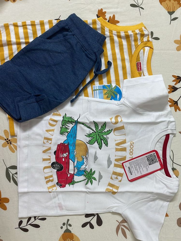 Flat 30%off Babyhug HalfSleeves T Shirts &amp; Shorts