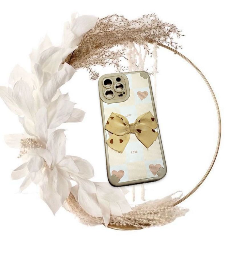 A Cute Lattice Bowknot iPhone 13 Pro Max Case