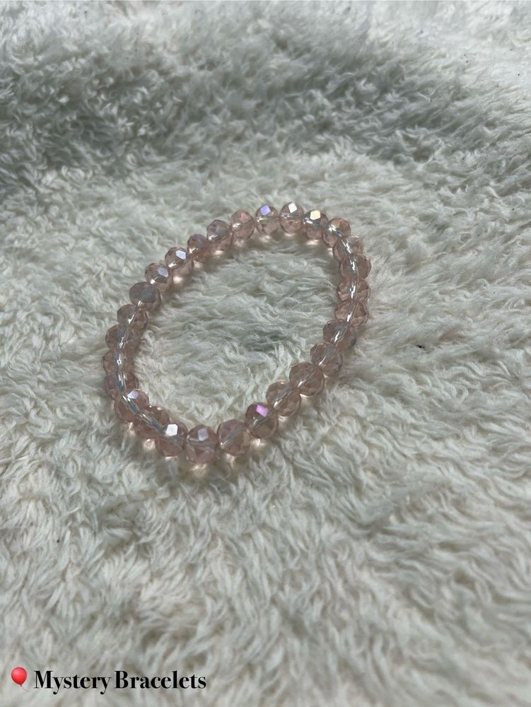 Pink Crystal Bead Bracelet