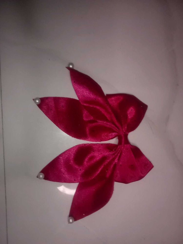 Red  Hair Bow Clip