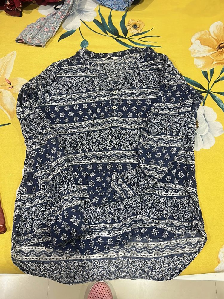 Paisley Print Button-Down Shirt