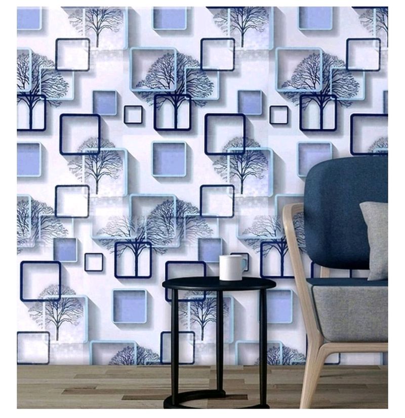 Blue Wall Paper Steeky