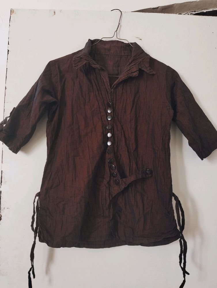Three Quarter Sleeves Women Shirt Top