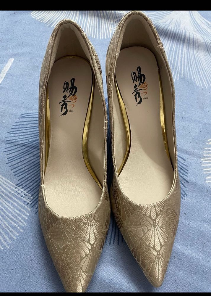 Elegant Gold Heels