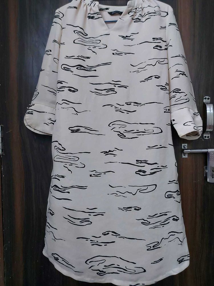 Stylish shift beige dress