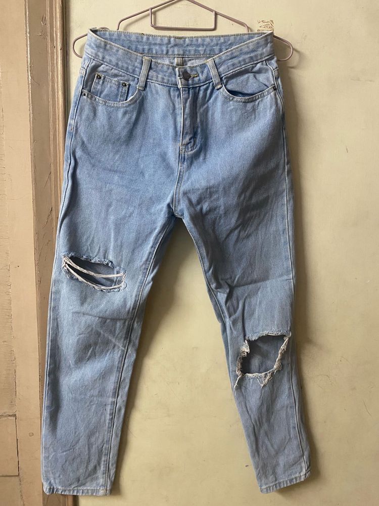 Ripped Light Wash Jeans