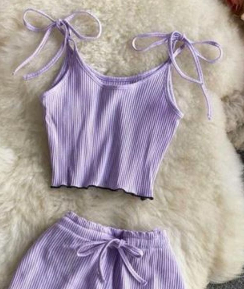 Cute Purple tie up top