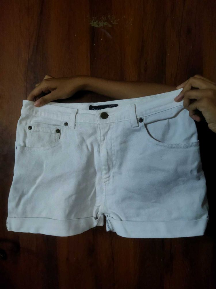 Cute White Denim Shorts