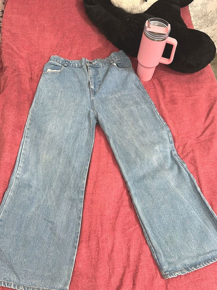 Wide Leg Denim Jeans