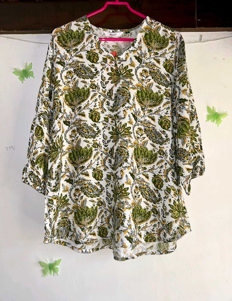Green Printed Top