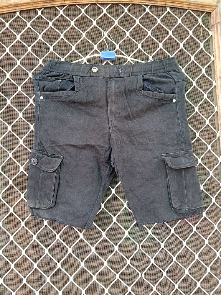 Denim Black Shorts For Women