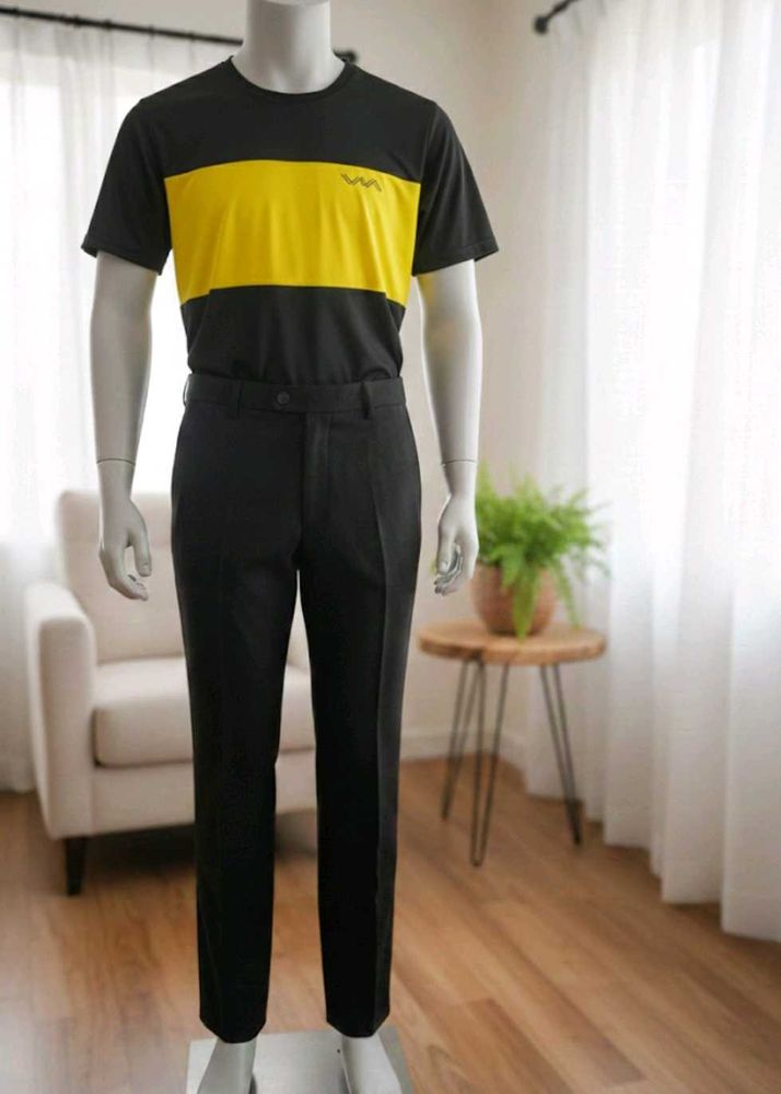 Black &amp; Yellow Color Tee