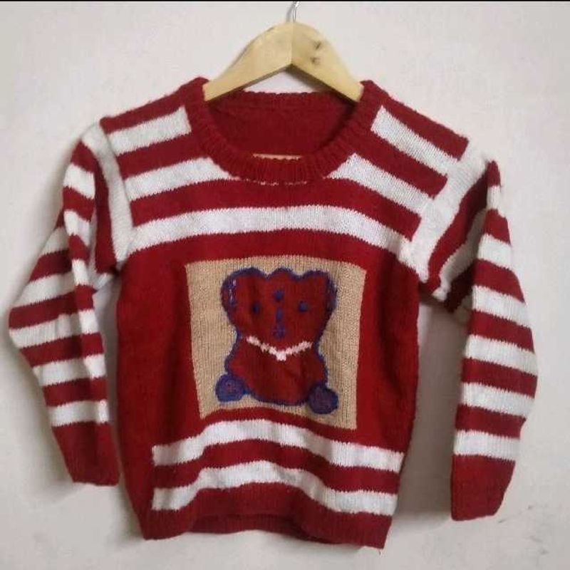 Cute Kids hand knitted Striped Sweater