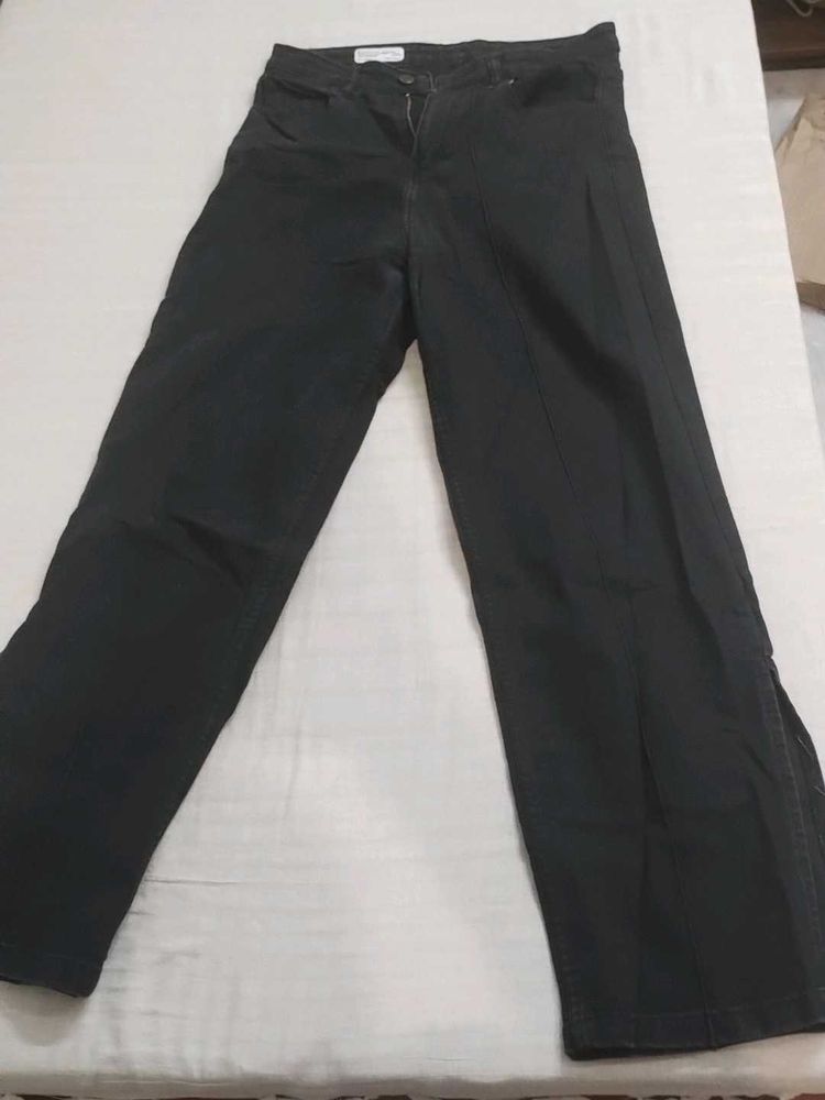 Wide Leg Black Jeans