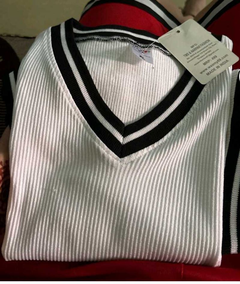 White V-Neck T-Shirt