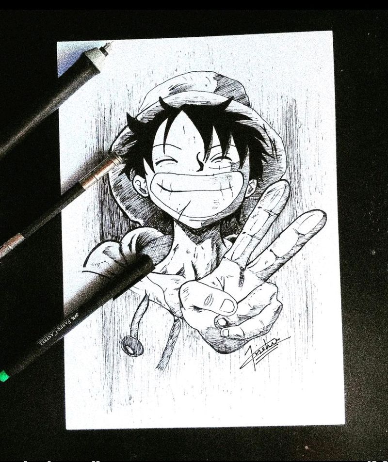 250₹ Luffy One Piece Drawing Sketch