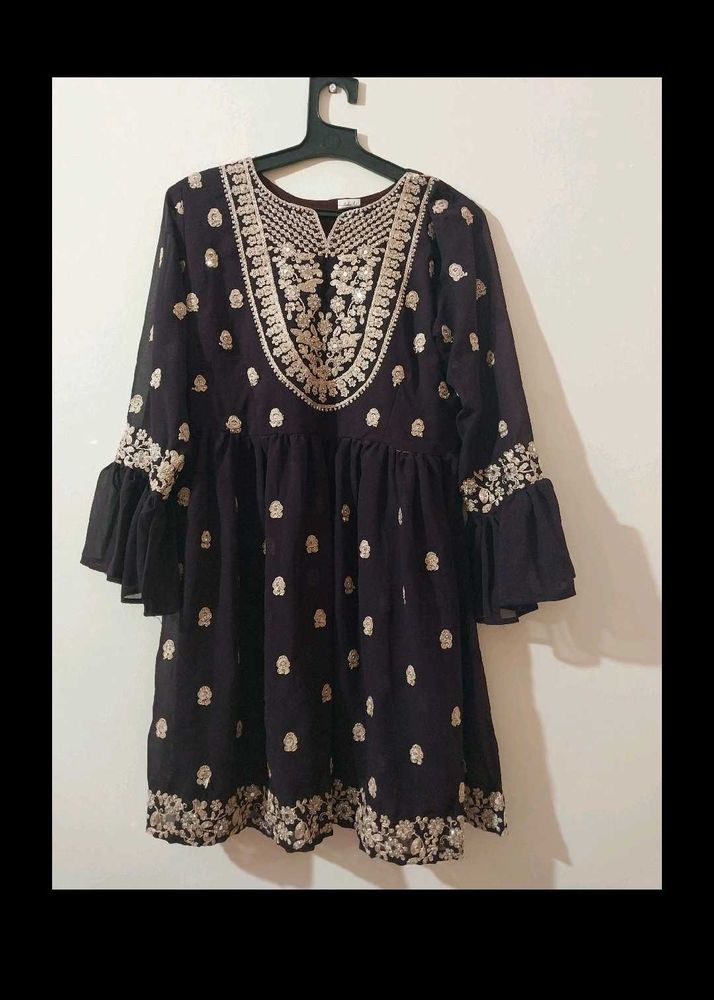 Purple Sharara Without Dupatta