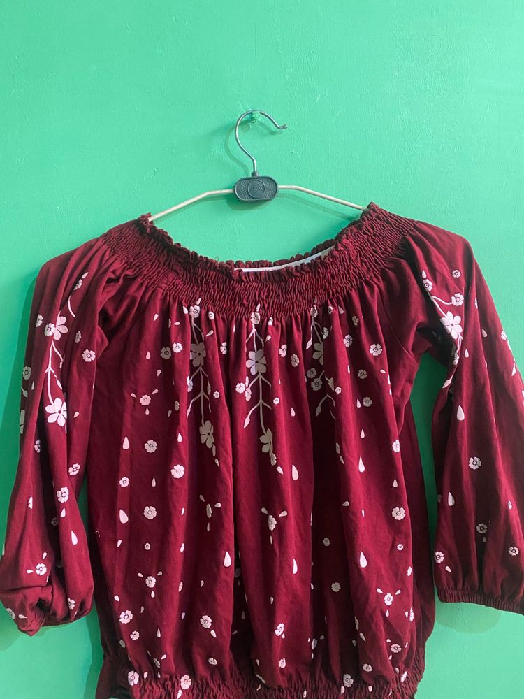 Floral Off-Shoulder Blouse