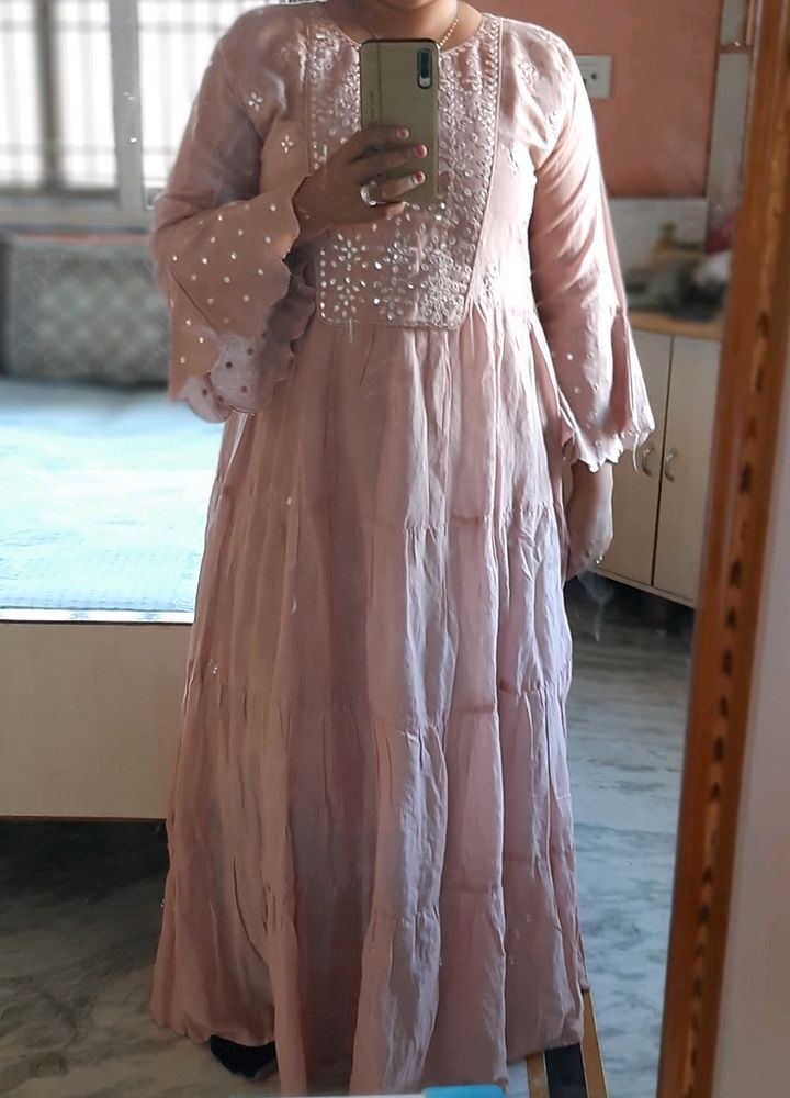 Long Gown With Emroidory Work