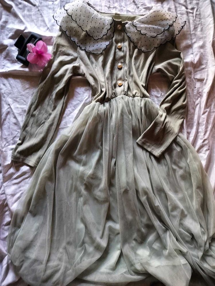 Vintage Style Green Tulle Dress