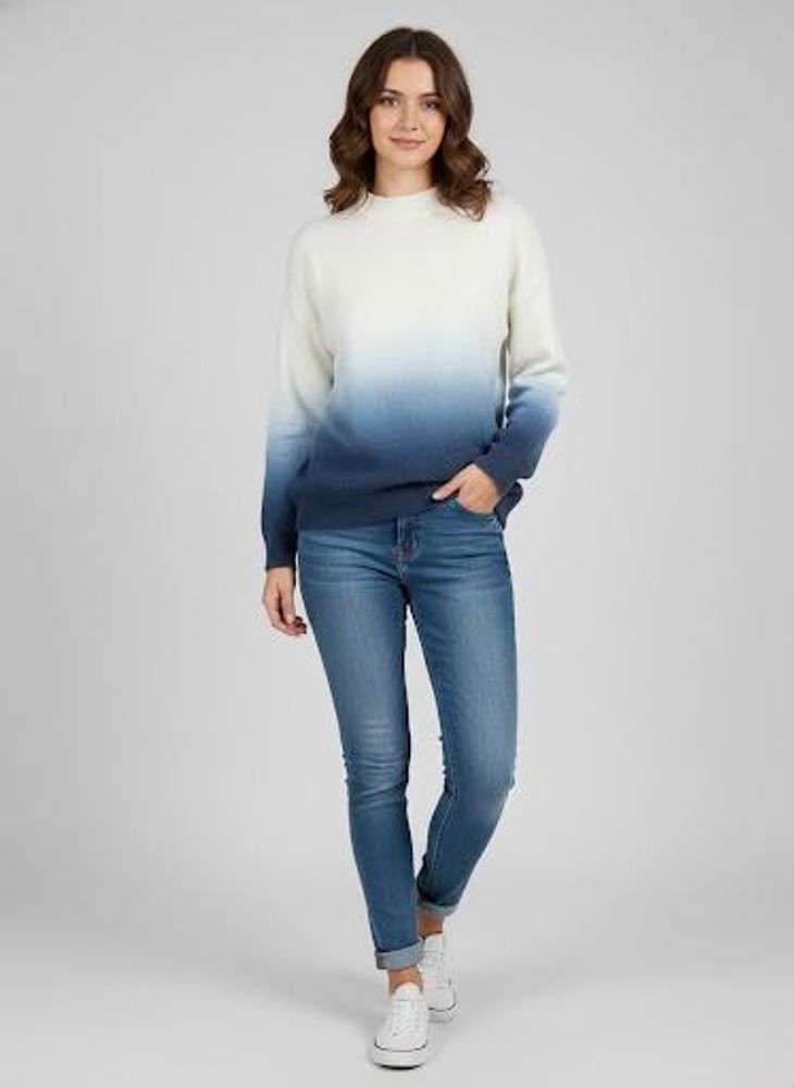 Ombre Knit Pullover Sweater