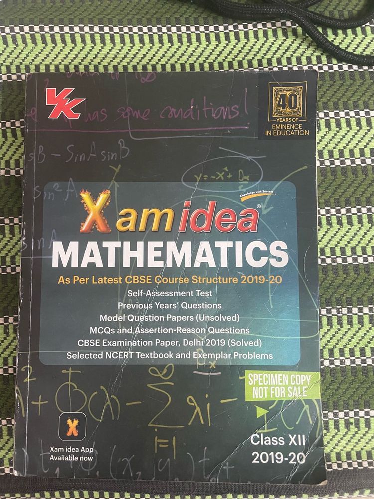 Xamidea Mathematics Class XII 2019-20