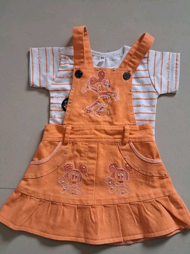Dungaree Set For A Baby Girl