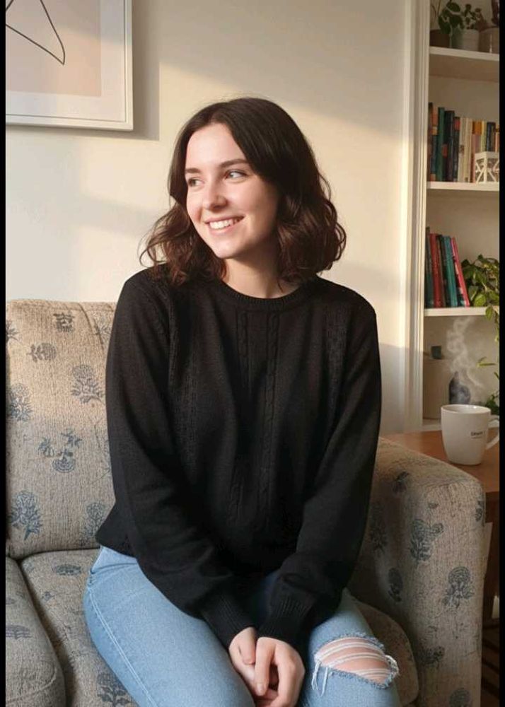 black Cozy Knit Sweater