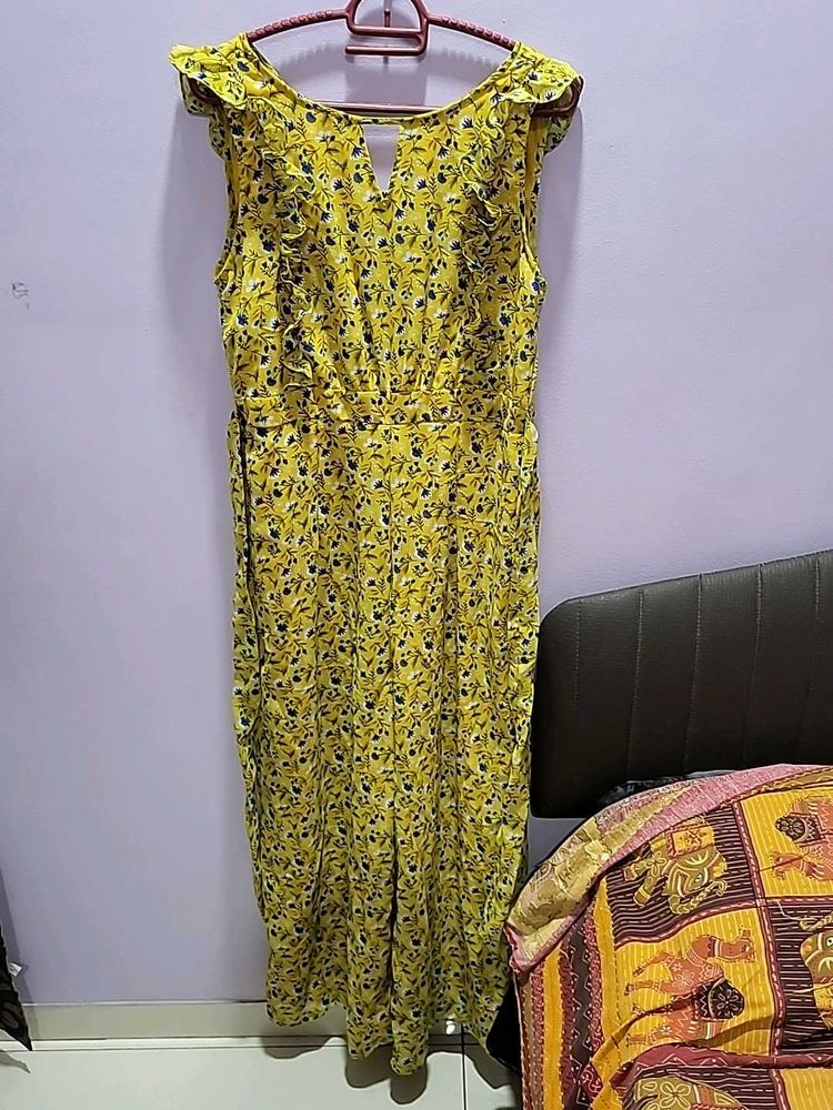 Yellow Floral Jumpsuit