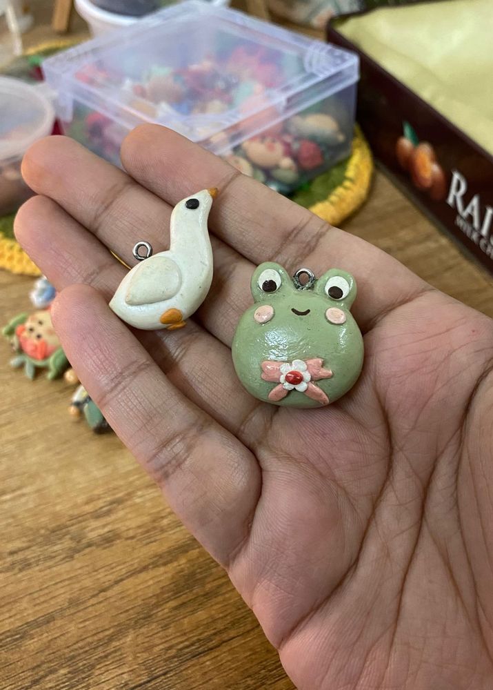 Frog and duck Charms