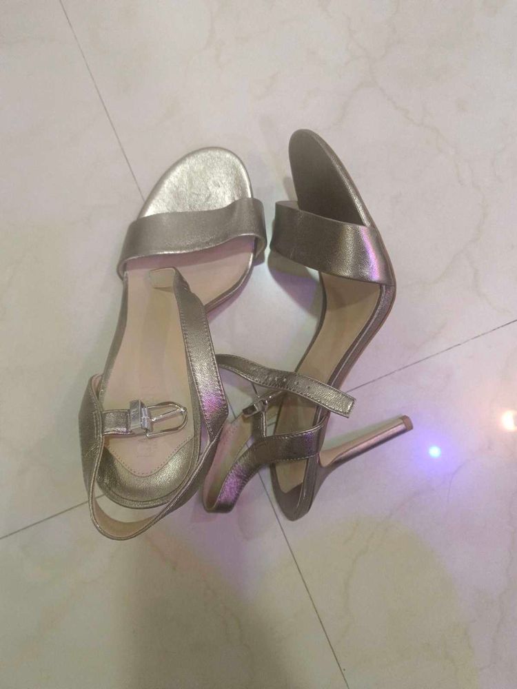 Gold Heeled Sandals